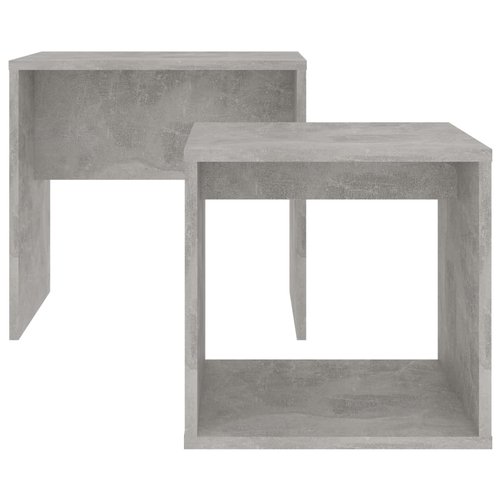 Set Tavolini da Caffè Grigio Cemento 48x30x45 cm in Truciolato cod mxl 63964