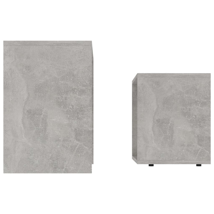 Set Tavolini da Caffè Grigio Cemento 48x30x45 cm in Truciolato cod mxl 63964