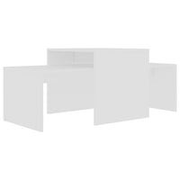 Tavolino da Salotto Bianco 100x48x40 cm in Legno Multistrato cod mxl 7790