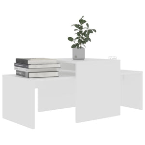 Tavolino da Salotto Bianco 100x48x40 cm in Legno Multistrato cod mxl 7790