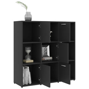 Libreria Grigia 90x30x90 cm in Legno Multistrato 802932