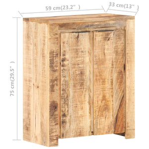 Credenza 59x35x75 cm in Legno Massello di Mango Grezzo 320212