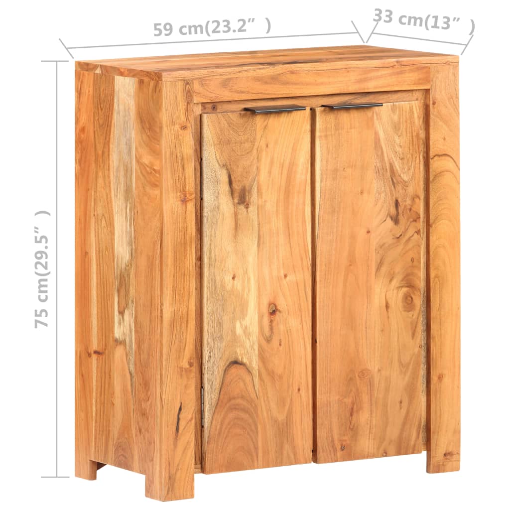 Credenza 59x33x75 cm in Legno Massello di Acacia 320213