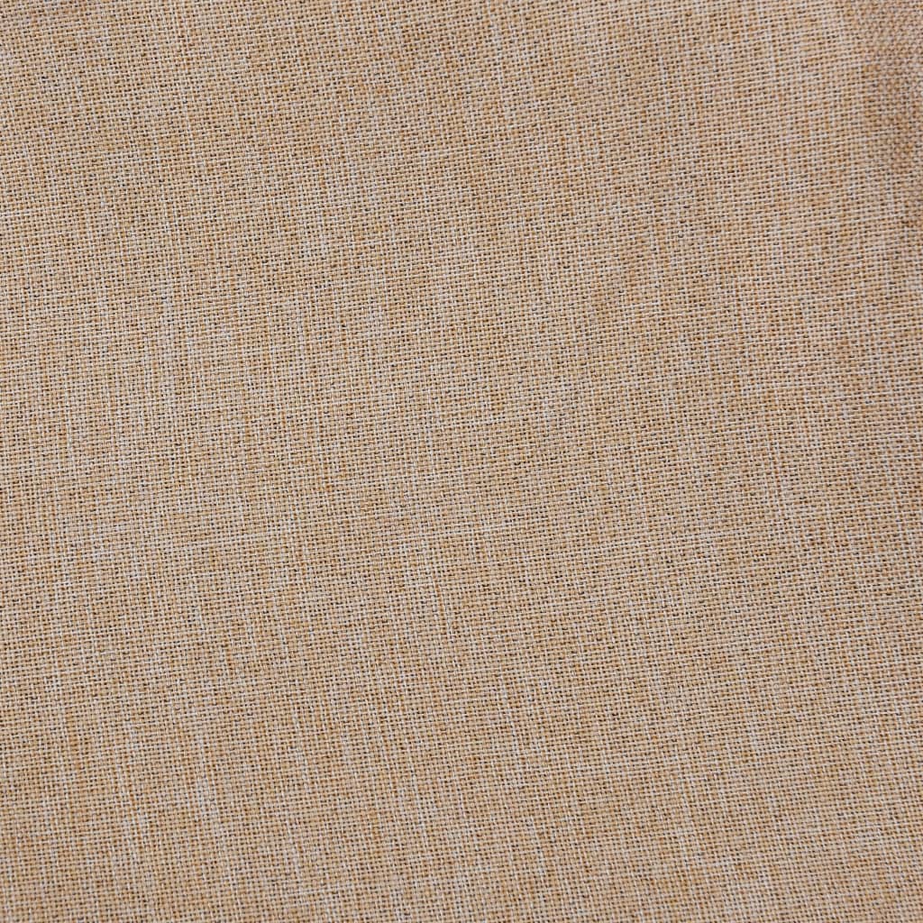 Tende Oscuranti Effetto Lino con Occhielli 2pz Beige 140x225 cm 321209