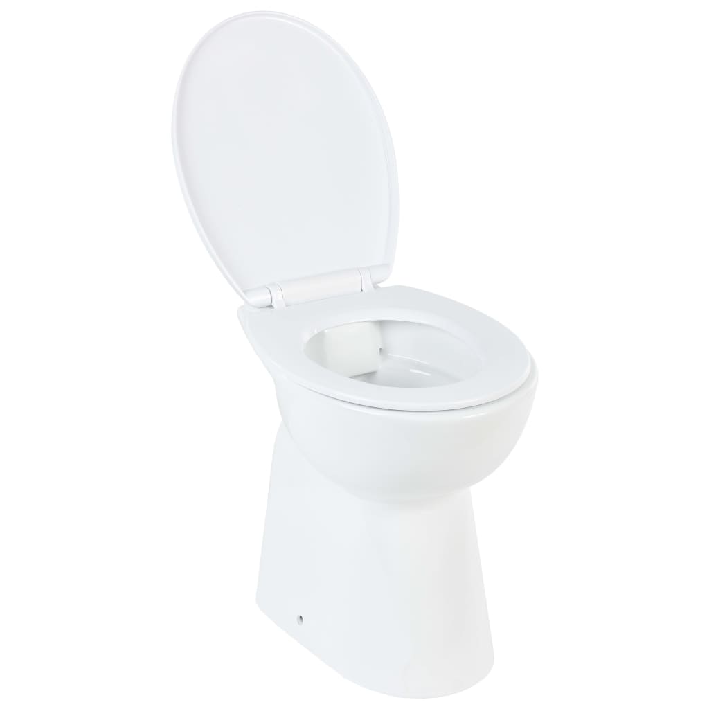 WC Sospeso con Design Senza Bordi 7 cm Più Alto Ceramica Bianca 145779