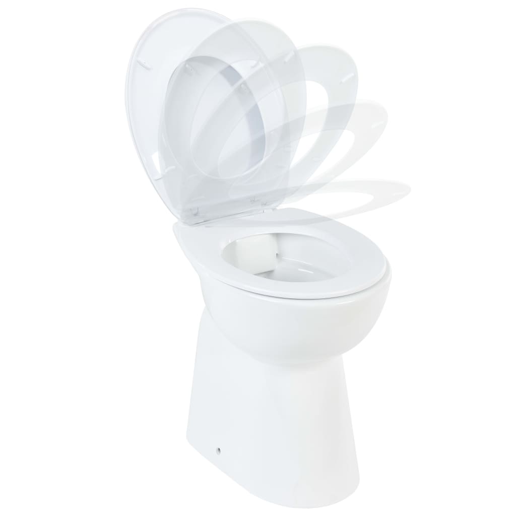 WC Sospeso con Design Senza Bordi 7 cm Più Alto Ceramica Bianca 145779