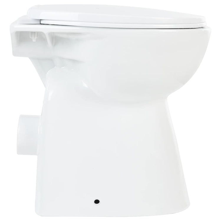 WC Sospeso con Design Senza Bordi 7 cm Più Alto Ceramica Bianca 145779