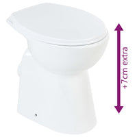 WC Sospeso con Design Senza Bordi 7 cm Più Alto Ceramica Bianca 145779