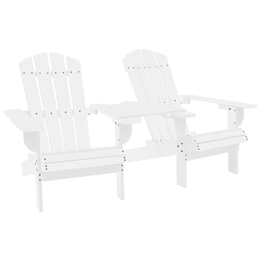 Sedie da Giardino Adirondack con Tavolino Legno Abete Bianco cod mxl 23026