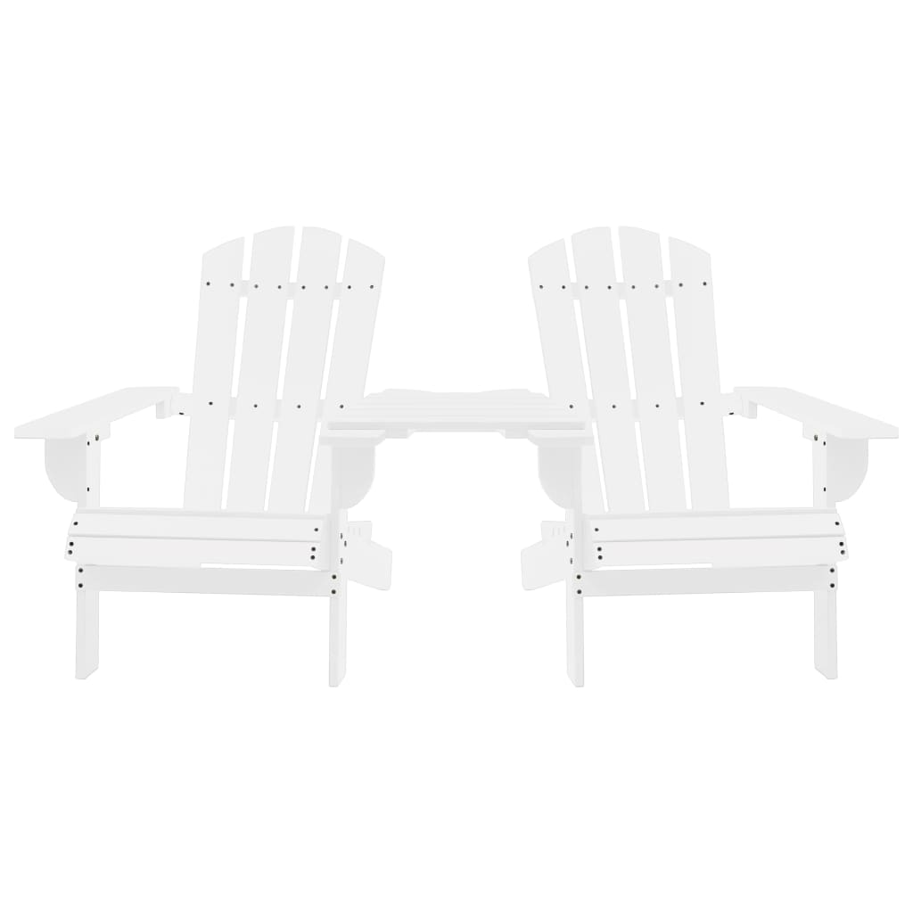 Sedie da Giardino Adirondack con Tavolino Legno Abete Bianco cod mxl 23026