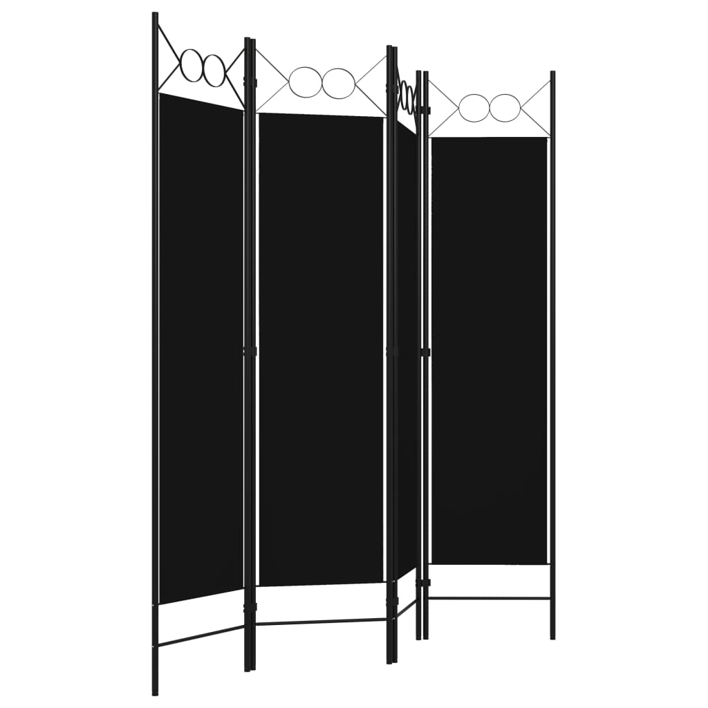 Paravento a 4 Pannelli Nero 160x180 cmcod mxl 96980