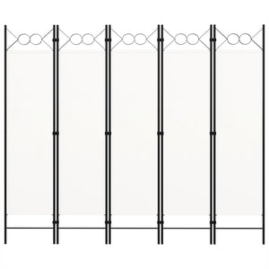 Paravento a 5 Pannelli Bianco 200x180 cmcod mxl 97352