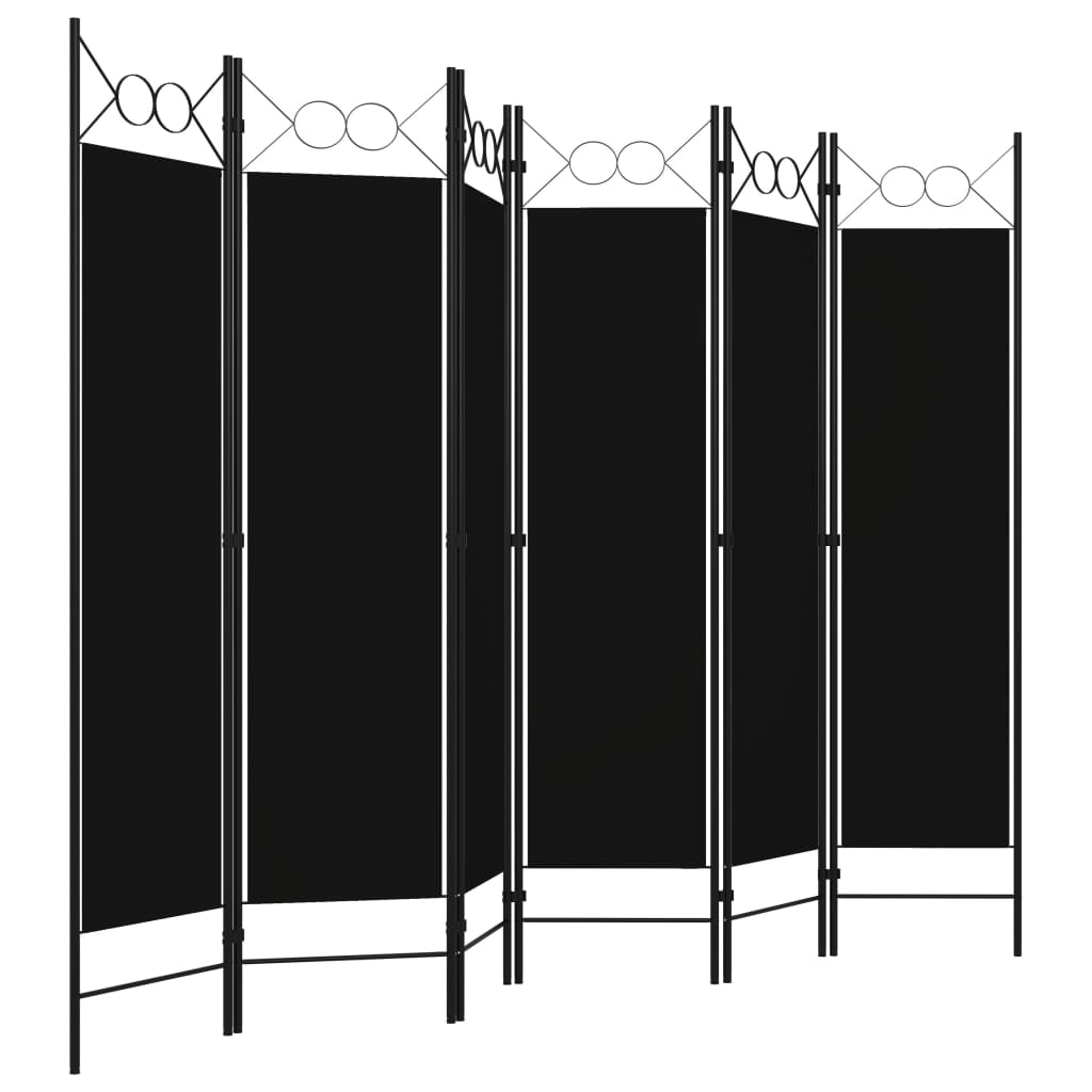 Paravento a 6 Pannelli Nero 240x180 cmcod mxl 120896