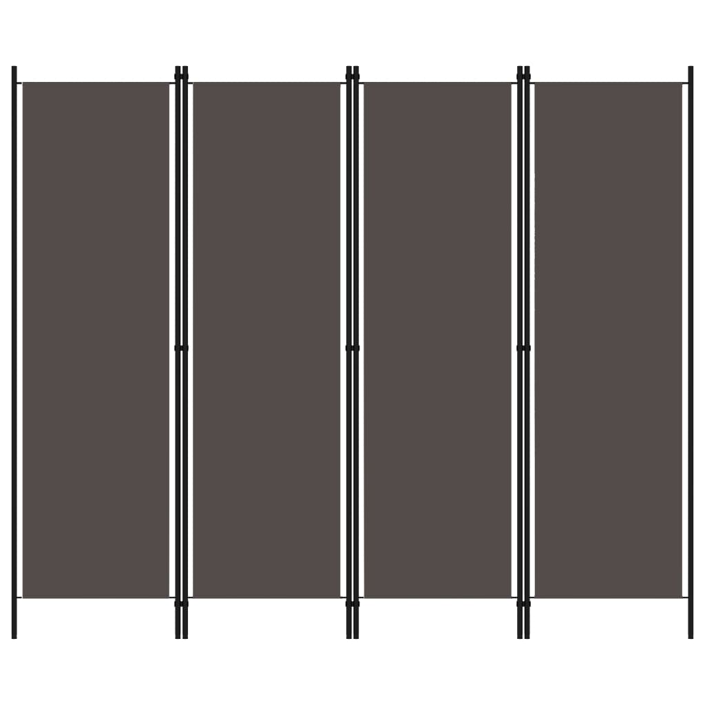 Paravento a 4 Pannelli Antracite 200x180 cm 320721