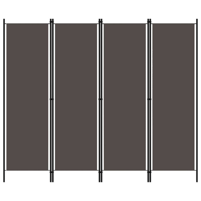 Paravento a 4 Pannelli Antracite 200x180 cm 320721