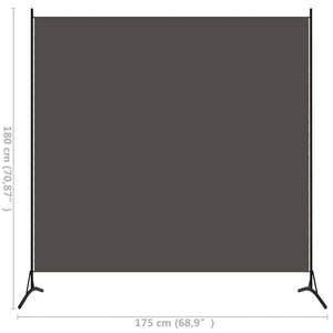 Paravento a 1 Pannello Antracite 175x180 cm 320737