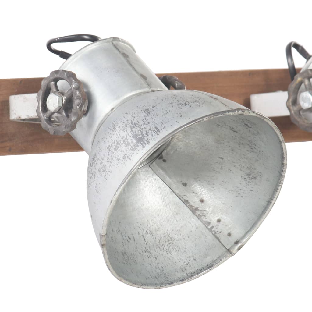 Lampada da Parete in Stile Industriale Argento 45x25 cm E27 cod mxl 68800