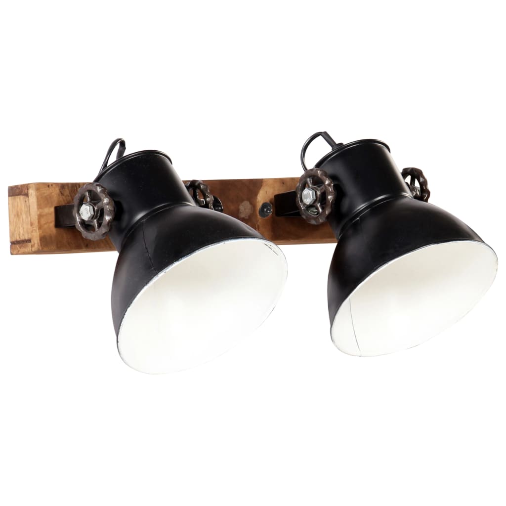 Lampada da Parete Stile Industriale Nera 45x25 cm E27 320513