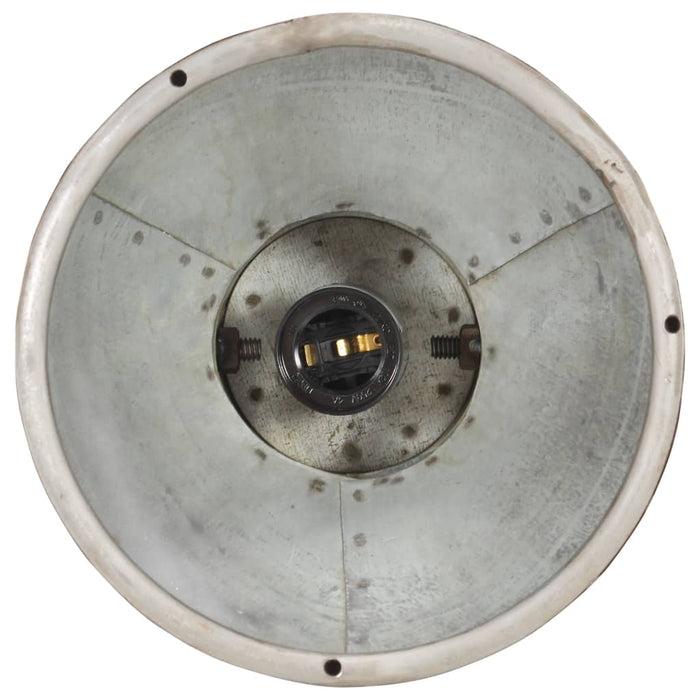 Lampada a Sospensione Industriale 25 W Argento Rotonda 19cm E27 cod mxl 71295