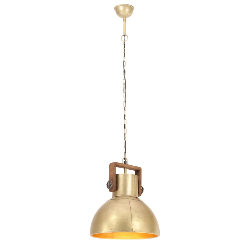 Lampada a Sospensione Industriale 25 W Ottone Rotonda 40 cm E27 320532