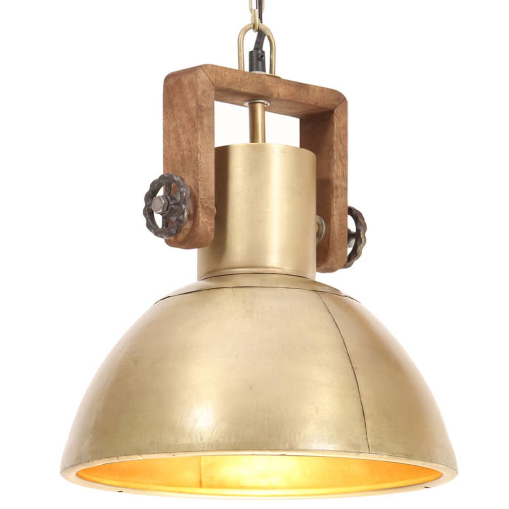 Lampada a Sospensione Industriale 25 W Ottone Rotonda 30 cm E27 320533