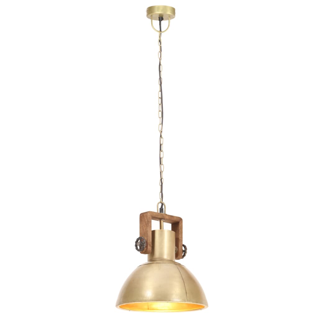 Lampada a Sospensione Industriale 25 W Ottone Rotonda 30 cm E27 320533