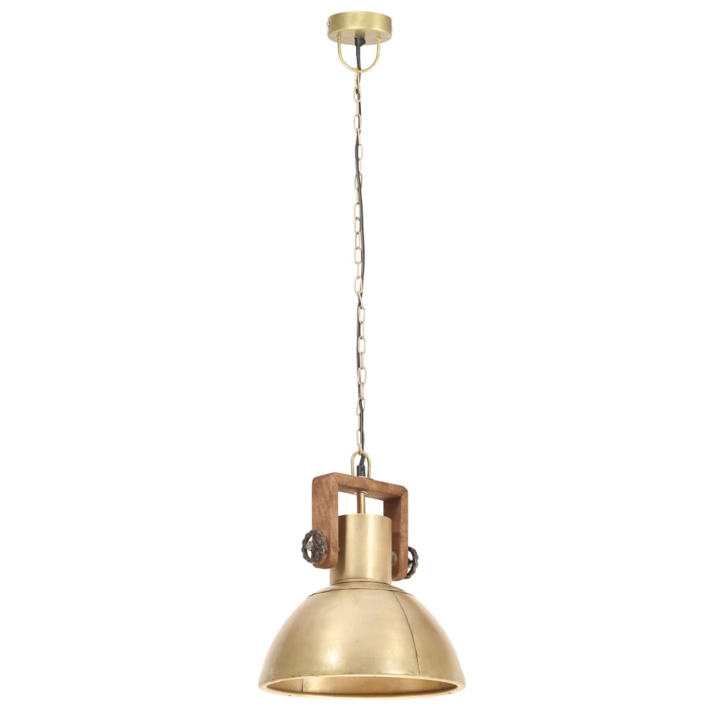 Lampada a Sospensione Industriale 25 W Ottone Rotonda 30 cm E27 320533