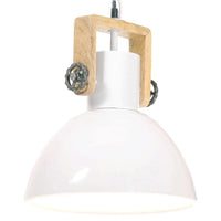 Lampada a Sospensione Industriale 25 W Bianca Rotonda 30 cm E27 320539