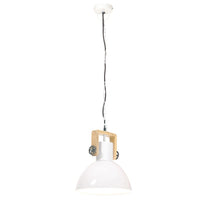 Lampada a Sospensione Industriale 25 W Bianca Rotonda 30 cm E27 320539