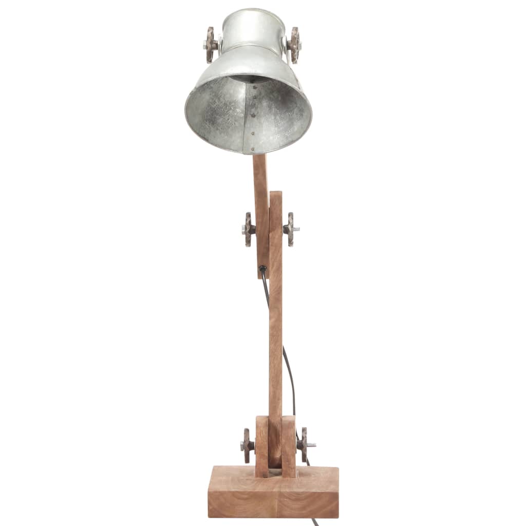 Lampada da Scrivania Industriale Argento Rotonda 58x18x90cm E27 320551