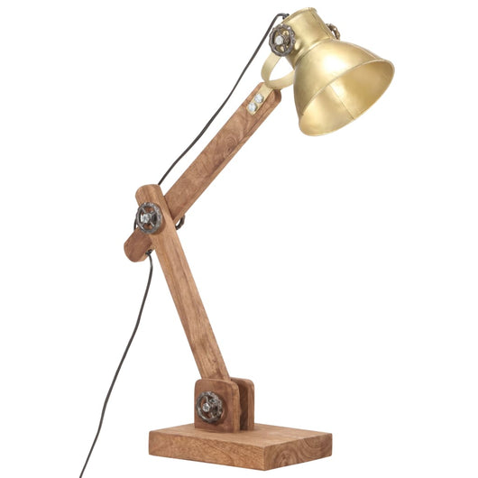 Lampada da Scrivania Industriale Ottone Rotonda 58x18x90 cm E27 320552