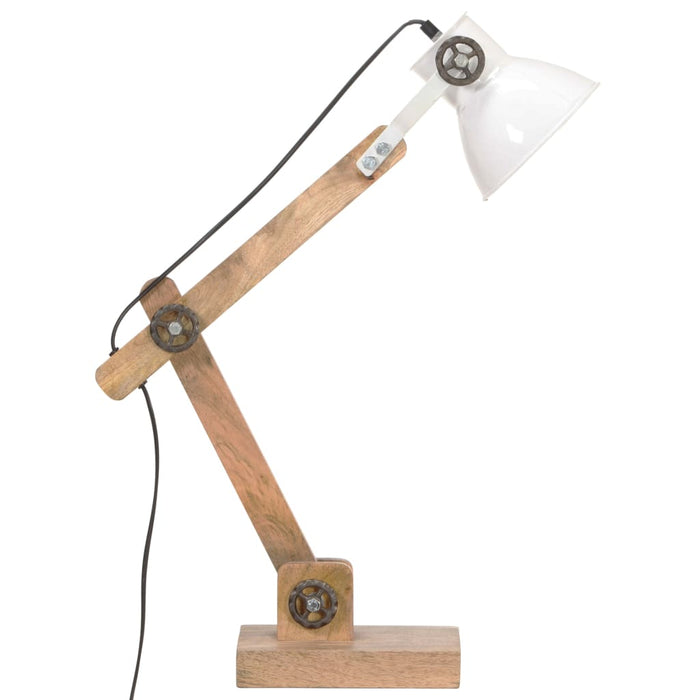 Lampada da Scrivania Industriale Bianca Rotonda 58x18x90 cm E27 320554