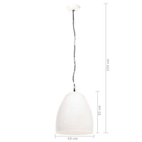 Lampada a Sospensione Industriale 25 W Bianca Rotonda 42 cm E27 cod mxl 57233