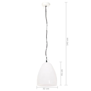 Lampada a Sospensione Industriale 25 W Bianca Rotonda 32 cm E27 cod mxl 70533