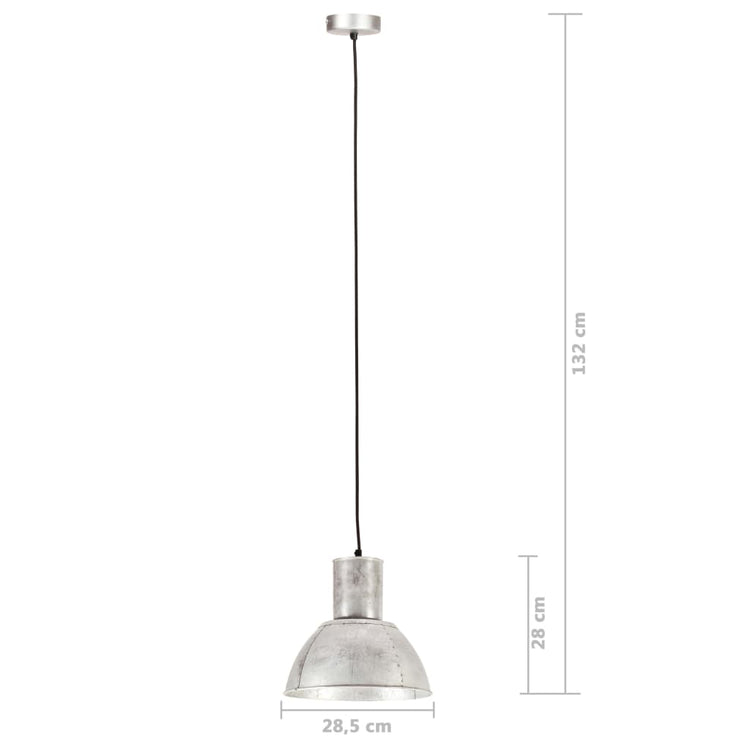 Lampada a Sospensione 25 W Argento Rotonda 28,5 cm E27 320567