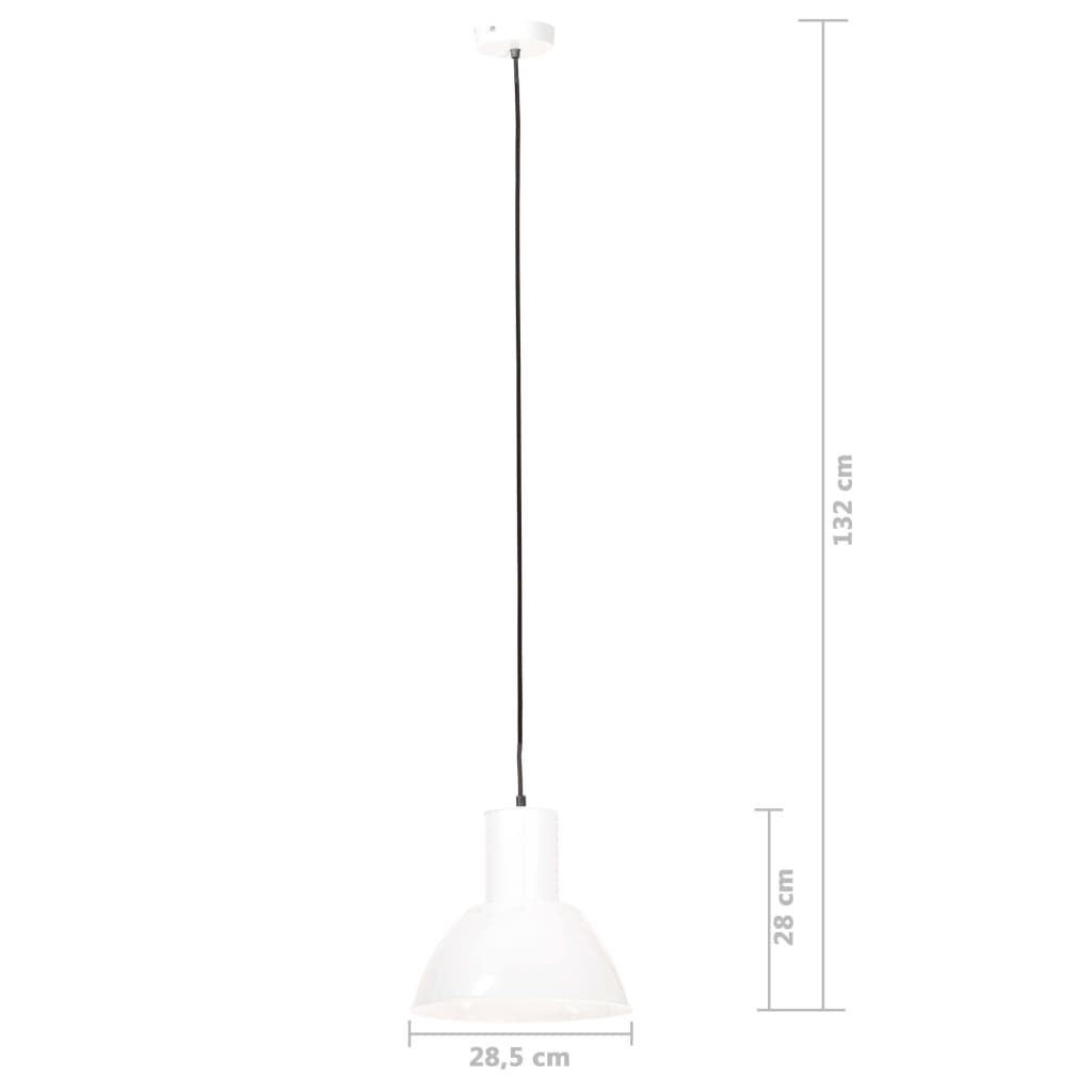 Lampada a Sospensione 25 W Bianca Rotonda 28,5 cm E27 cod 11857