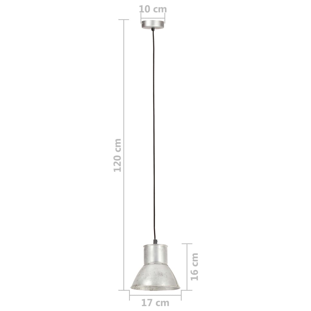 Lampada a Sospensione 25 W Argento Rotonda 17 cm E27 320571