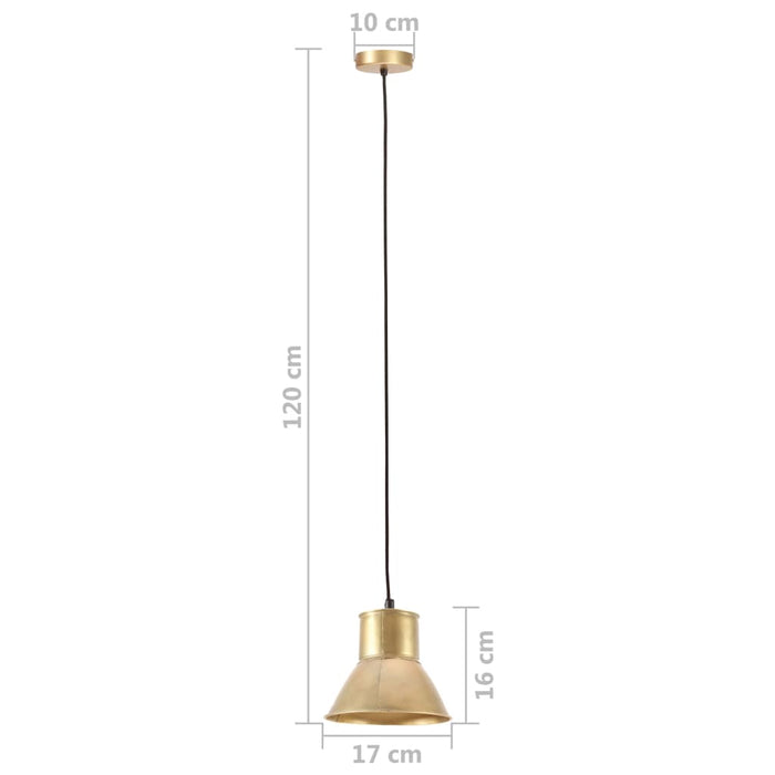 Lampada a Sospensione 25 W Ottone Rotonda 17 cm E27 320572