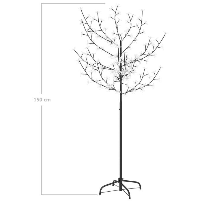 Albero di Natale 120 LED Bianco Caldo Ciliegio in Fiore 150 cm