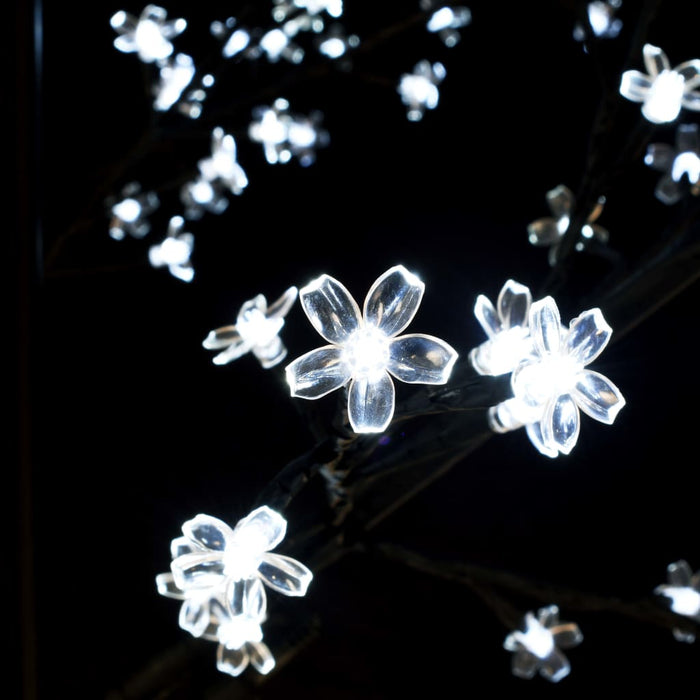 Albero di Natale 120 LED Bianco Freddo Ciliegio in Fiore 150 cm