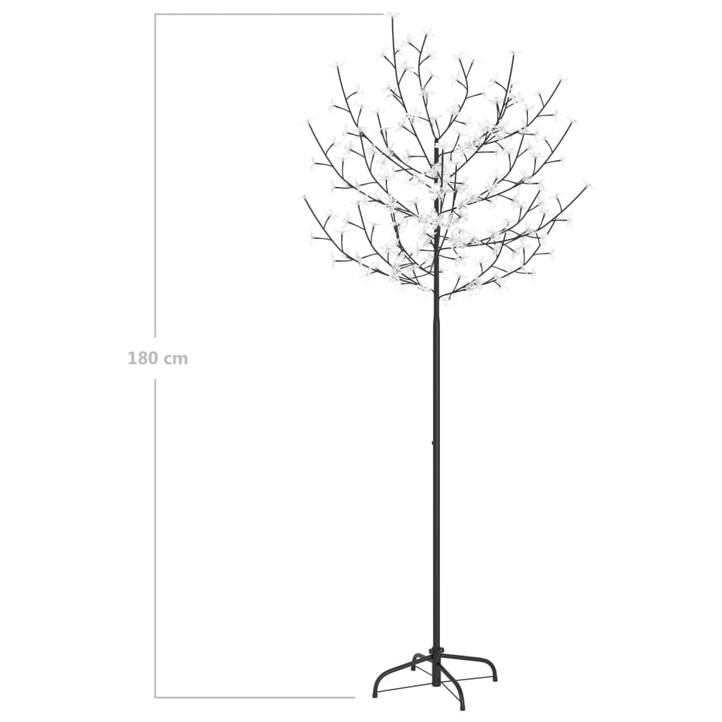 Albero di Natale 200 LED Bianco Caldo Ciliegio in Fiore 180 cm