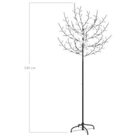 Albero di Natale 200 LED Bianco Caldo Ciliegio in Fiore 180 cm cod 10714