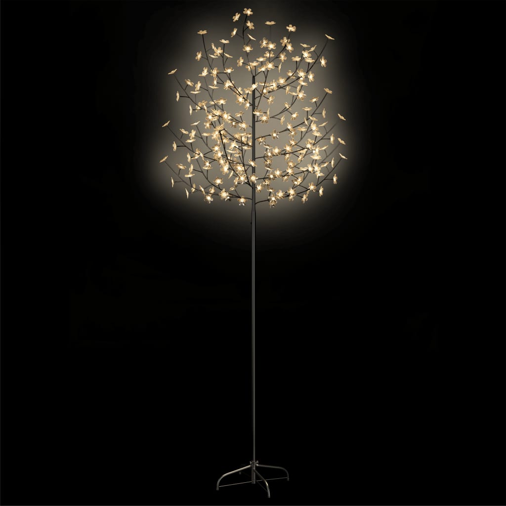 Albero di Natale 220 LED Bianco Caldo Ciliegio in Fiore 220 cm