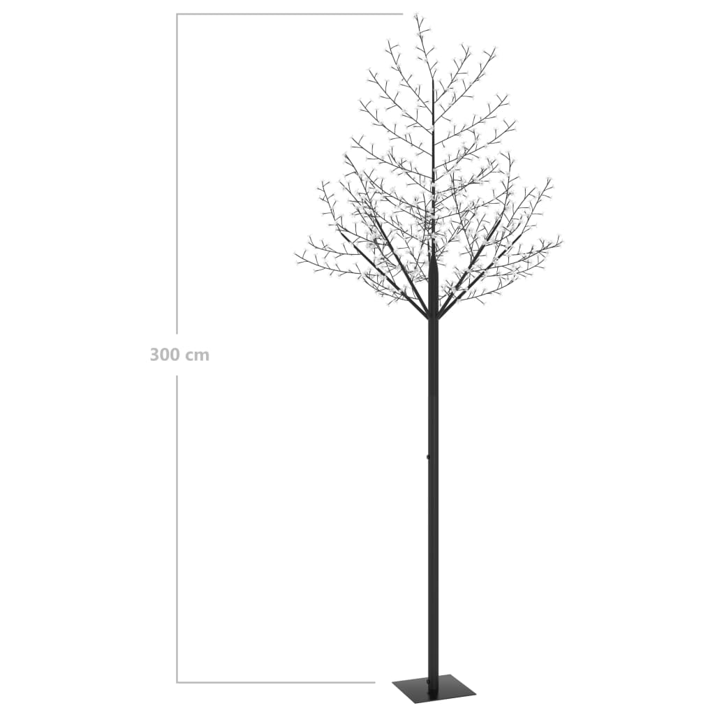 Albero di Natale 600 LED Bianco Caldo Ciliegio in Fiore 300 cm 51271