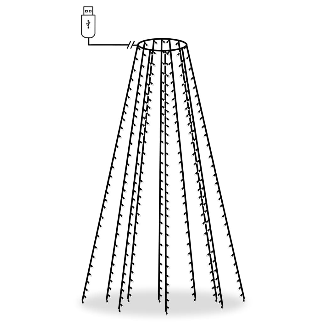 Rete di Luci per Albero di Natale con 300 LED 300 cm 51281