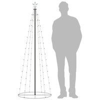 Albero di Natale a Cono con 100 LED Bianco Caldo 70x180 cm 51284