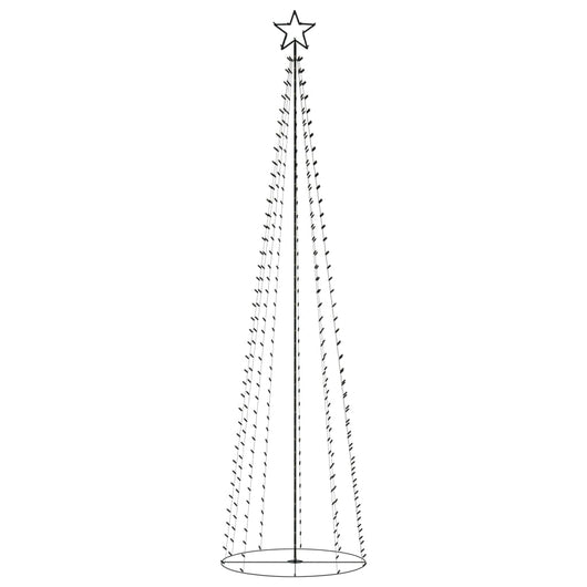 Albero di Natale a Cono con 400 LED Colorati 100x360 cm