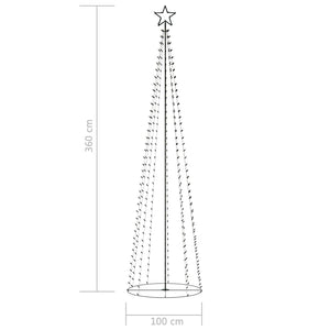 Albero di Natale a Cono con 400 LED Colorati 100x360 cm