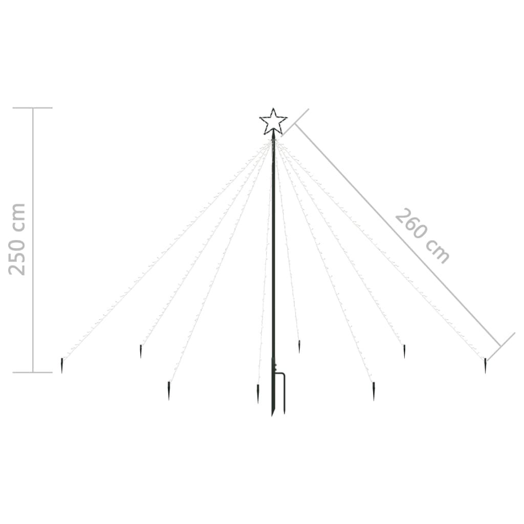 Albero di Natale Cascata Luci LED Interni Esterni 400 LED 2,5 m cod mxl 26055