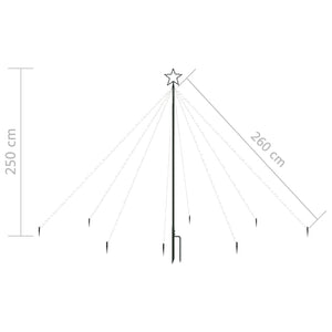 Albero di Natale Cascata Luci LED Interni Esterni 400 LED 2,5 m cod mxl 26055